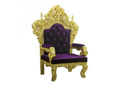 Chesterfield Throne Fotel Royal Podkładka Aksamit 1 miejsce siedzące Antyk Stil Krzesła