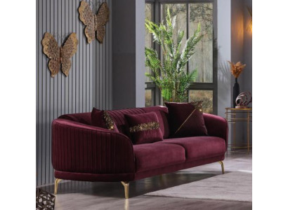 Nowoczesne trzyosobowe luksusowe sofy salonowe Meble tapicerowane Włókienniczy Kanapa Sofa Aksamit