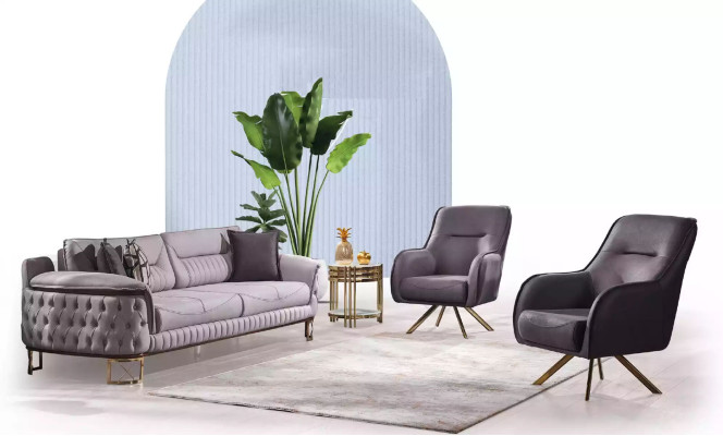 Design Fotel tapicerka salon Drewno nowoczesny luksusowy salon w kolorze brązowym