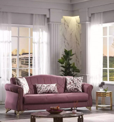 Sofa tapicerowana sofa wypoczynkowa Zestaw sofowy rozkładana tkanina 3-miejsce siedzące
