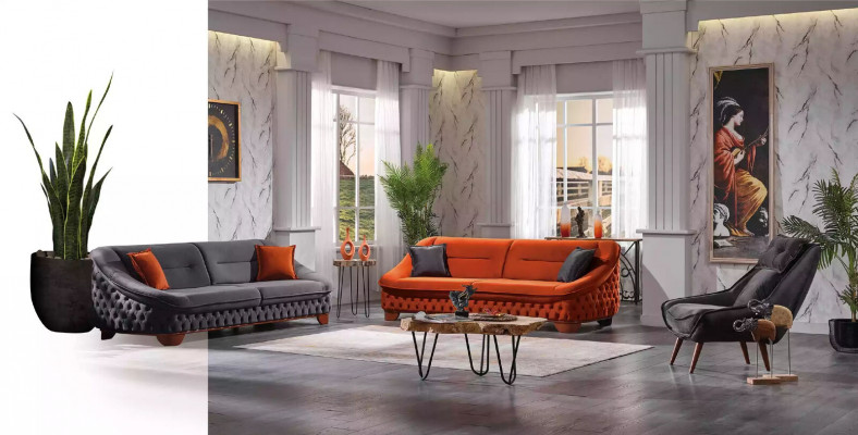 Zestaw sofowy 3+3+1 miejsce do siedzenia Luksusowy nowoczesny zestaw sof Design Podkładka Chesterfield
