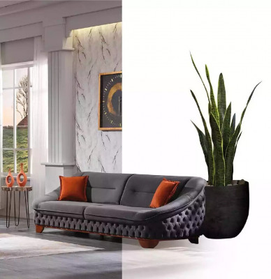 Zestaw sofowy 3+3+1 miejsce do siedzenia Zestaw sof Chesterfield Living Room Kompletny 3-częściowy