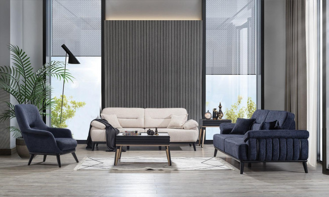 Luksusowe 4 sztuki Zestaw sofowy Nowoczesna Sofa 3+3 + Fotel + stolik kawowy zestaw do salonu