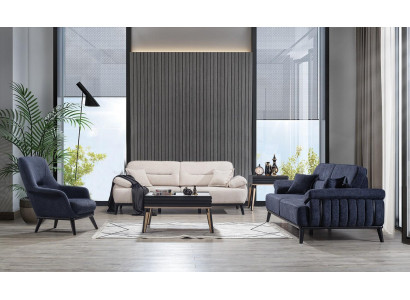 Luksusowe 4 sztuki Zestaw sofowy Nowoczesna Sofa 3+3 + Fotel + stolik kawowy zestaw do salonu