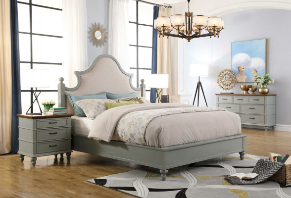 Design Luxury Sypialnia Zestaw Łóżko 2x Szafki nocne Kredens Ustawić łóżko Hotelowe