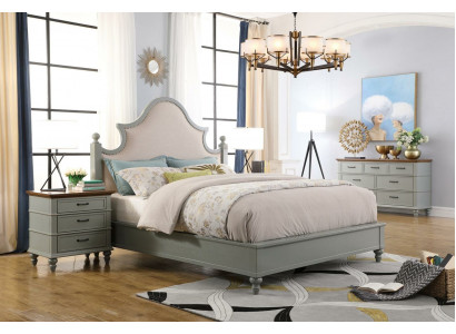 Design Luxury Sypialnia Zestaw Łóżko 2x Szafki nocne Kredens Ustawić łóżko Hotelowe