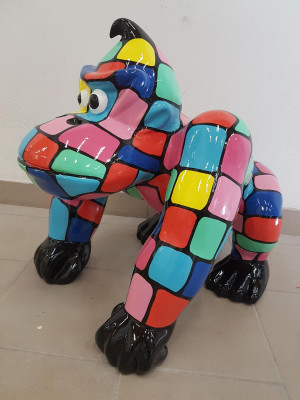 Gorilla Designer Rysunek Statua Nowoczesne Posągi Figurki Dekoracja Dekoracja Ogród Nowość