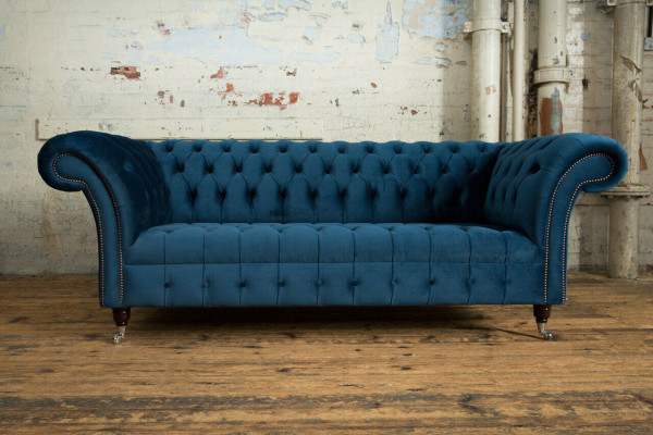 Chesterfield 3 miejsce do siedzenia Podkładka Kanapa Skóra Materiał Sofa Kanapy Włókienniczy Styl Nowoczesny