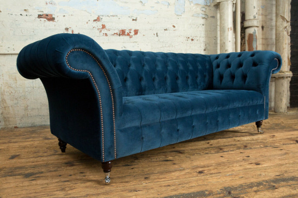 Chesterfield 3 miejsce do siedzenia Podkładka Kanapa Skóra Materiał Sofa Kanapy Włókienniczy Styl Nowoczesny
