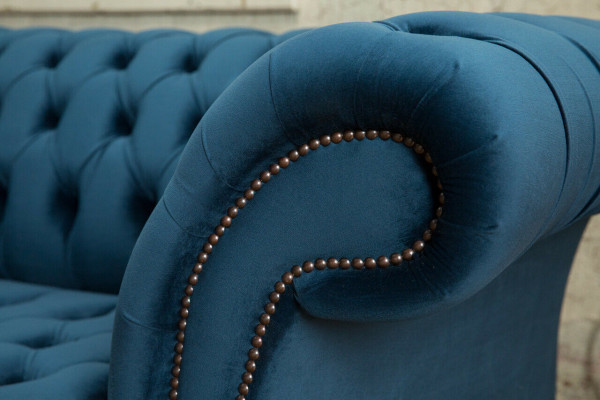 Chesterfield 3 miejsce do siedzenia Podkładka Kanapa Skóra Materiał Sofa Kanapy Włókienniczy Styl Nowoczesny
