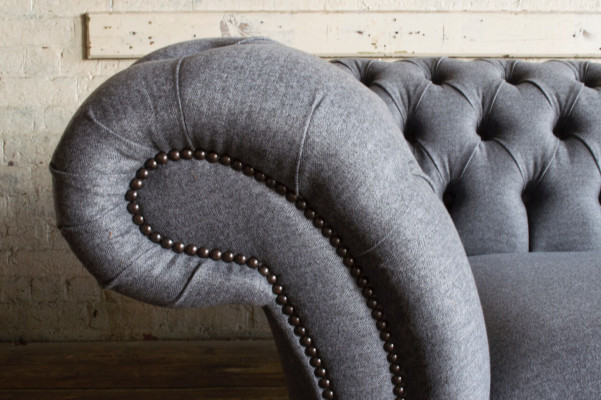 Chesterfield 3 miejsce do siedzenia Podkładka Couch Skóra Sofa Kanapy Włókienniczy Modern Style Material