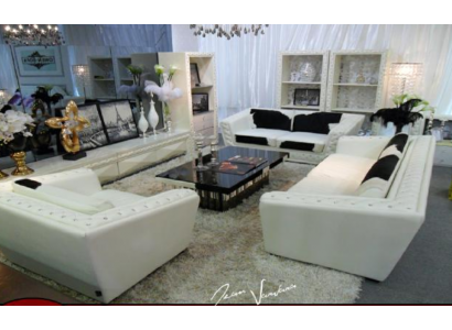 Zestaw sofowy Chesterfield 3+2+1 miejsce do siedzenia Fotel Sofa Skóra z Ponyfell