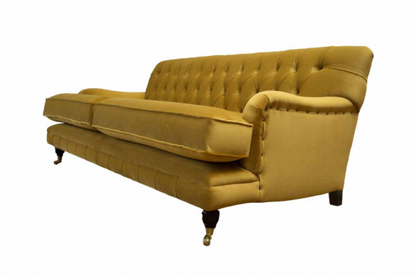 Chesterfield Sofa 3 miejsce do siedzenia Podkładka Włókienniczy Material Kanapy Eleganckie sofy