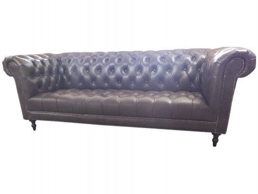 Sofa 4 miejsce do siedzenia Chesterfield Couch Luksusowa Sofa Skórzana 245cm Meble