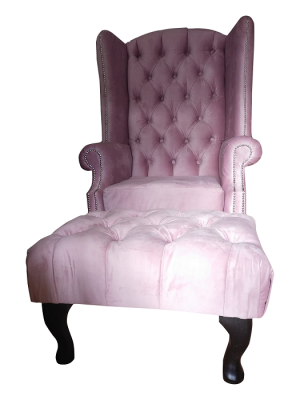 Chesterfield EarsFotel Stołek Aksamit Rosa Siedziba Lounge Relaks Lounge Club