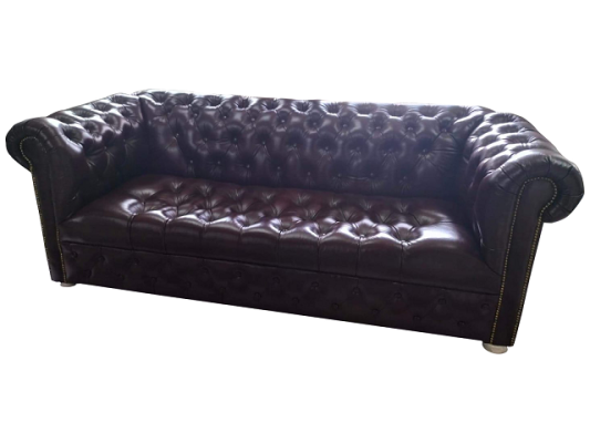 Sofa Chesterfield 3 miejsce do siedzenia Skórzana Sofa Kanapa Brązowa Nowoczesne Sofy 230cm