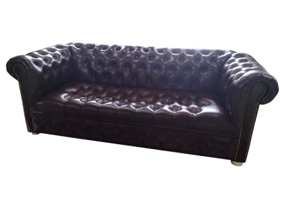 Sofa Chesterfield 3 miejsce do siedzenia Skórzana Sofa Kanapa Brązowa Nowoczesne Sofy 230cm