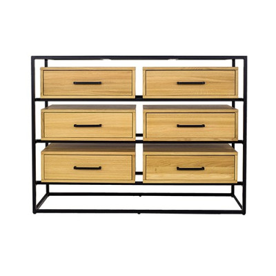 Designerska komoda Armoires Étagère Authentique Bois Side Low Board