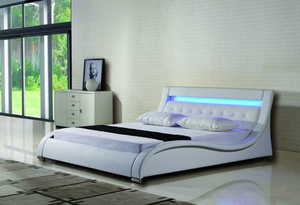 Łóżko łóżko Podkładka Double Marriage Hotel Luxury Skóra Deco Modern Designer