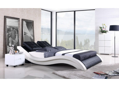 Projekt łóżka Double Hotel Frame Sleep Pokój Skóra Luxury Modern