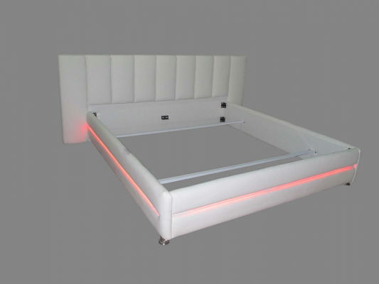 Skóra Design Łóżko Double Luxury Małżeństwo Nowoczesny Hotel Frame Sleep Pokój