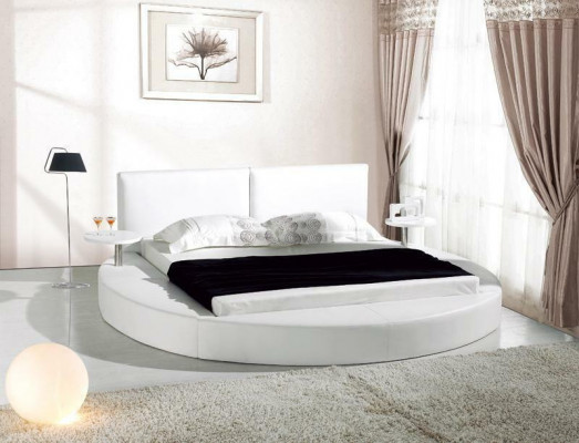 Okrągłe łóżko Modern Design Luksusowa Podkładka Okrągły łóżka Włókienniczy Materiał