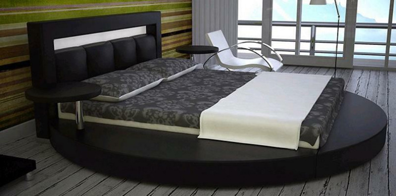 Okrągłe łóżko Design łóżka Łóżko tapicerowane łóżko okrągłe Podkładka Round
