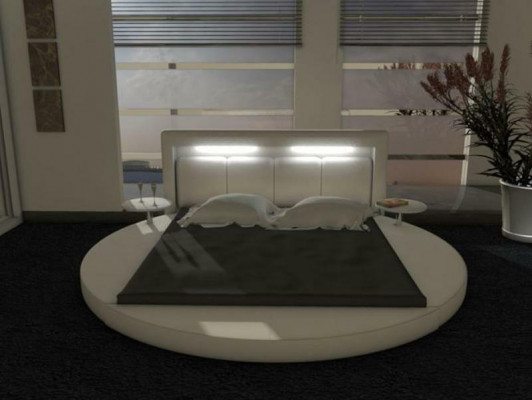Okrągłe łóżko Design łóżka Łóżko tapicerowane łóżko okrągłe Podkładka Round