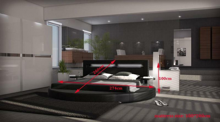 Okrągłe łóżko Design łóżka Łóżko tapicerowane łóżko okrągłe Podkładka Round