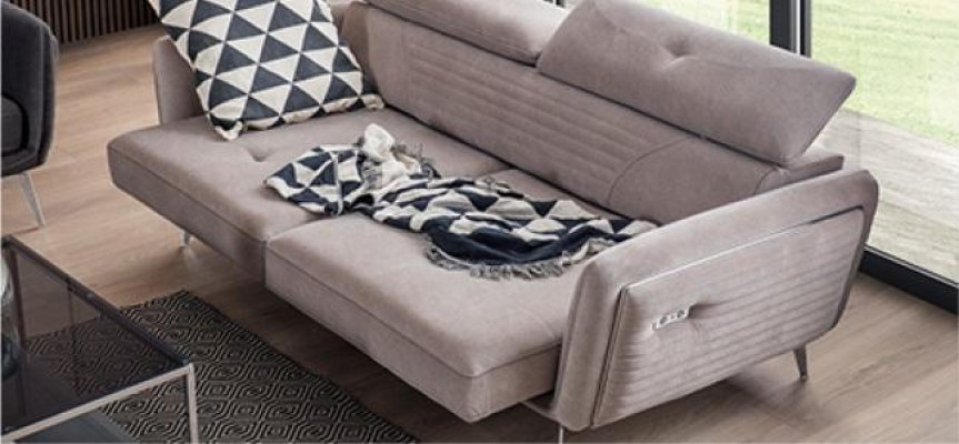 Zestaw sofowy Kanapa Podkładka Meble Materiał Sofa Kanapy 3+3+1 Szara Grupa