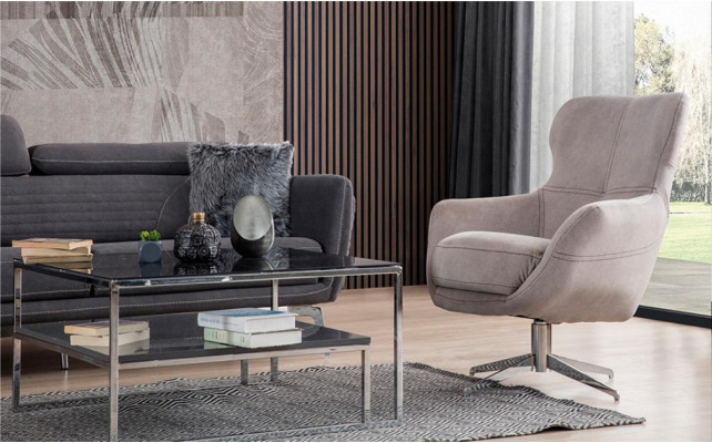 Sofa Obrotowa Fotel Relaks Club Sofa Jednoosobowa Podkładka Meble Beżowa