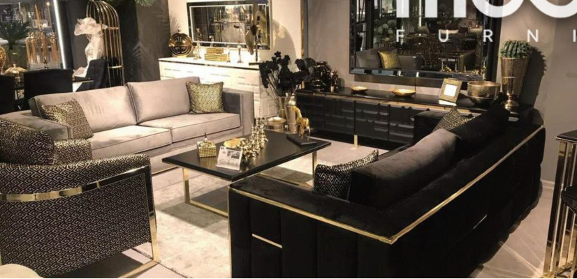 Zestaw sofowy 3+3 miejsce do siedzenia Sofa Fotel Sofy Luksusowy Ustaw Zestaw Aksamit Materiał Grupa