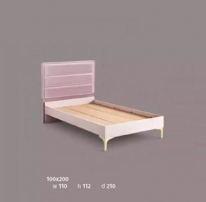 łóżko składane Sypialnia Design luksusowy różowy Meble Drewno do pokoju młodzieżowego