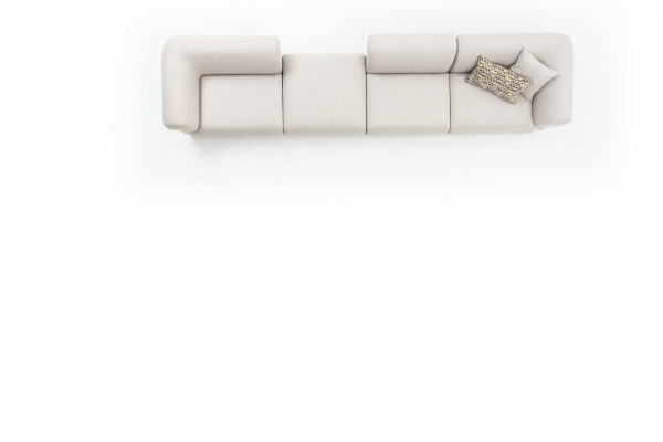 Sofa Beżowa do Salonu Styl Nowoczesny Sofa 6 miejsce do siedzenia Meble Włókiennicze 430cm