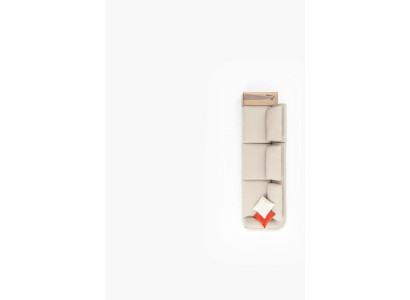 Wygodna 5-miejscowa sofa do siedzenia w prostym beżowym kolorze i nowoczesnym designie