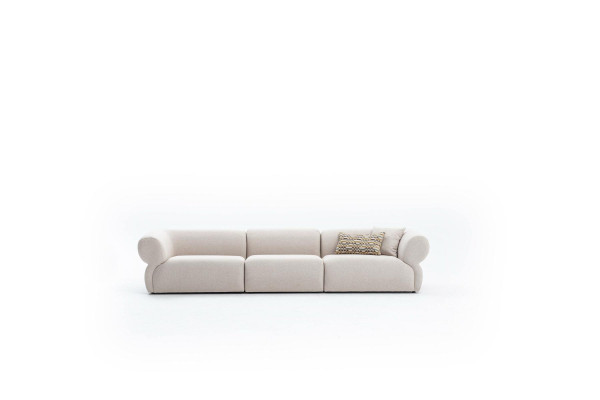 Sofa 5 miejsce do siedzenia Beżowa Luksusowa Sofa do Salonu Sofa w Nowoczesnym Stylu Duże Sofy XXL