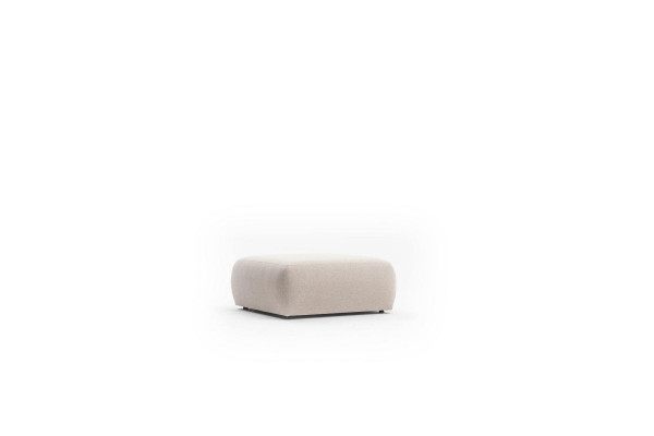 Stołek Beżowy Salon Podkładka Włókienniczy Meble Meble Ottoman Couch