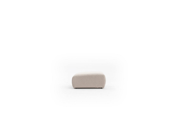 Stołek Beżowy Salon Podkładka Włókienniczy Meble Meble Ottoman Couch