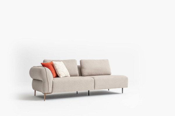 Sofa L Shape Żywy krajobraz Beżowa Kanapa 420x170 Design Meble Material