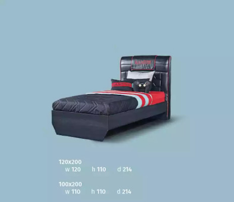 Designerskie łóżko składane łóżko młodzieżowe meble drewniane z miękkimi meblami 120x200cm