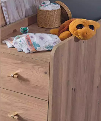 Niemowlę Sypialnia Kompletny pokój Łóżeczko dziecięce Szafa Kredens 3-częściowe.