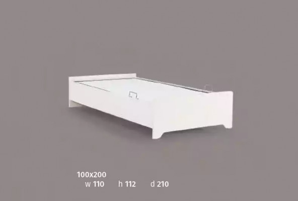 Łóżko Biały Sypialnia żłobek łóżko Drewno łóżko drewniane 100x200cm