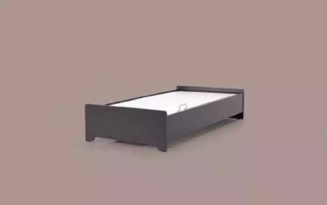 Designerskie łóżka składane Czarny Łóżko młodzieżowe drewniane meble 100x200cm