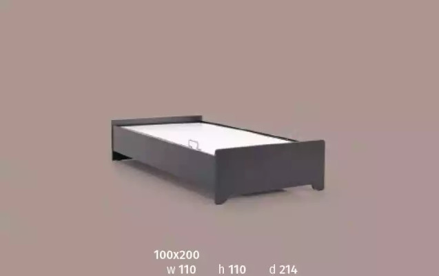 Designerskie łóżka składane Czarny Łóżko młodzieżowe drewniane meble 100x200cm