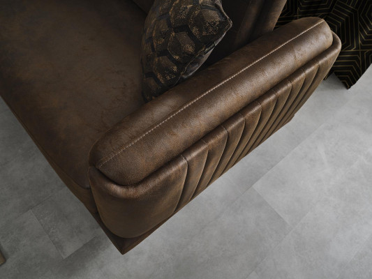 Sofa czteroosobowa 4 miejsce siedzące sofy sztuczna skóra brązowa salon luksusowy