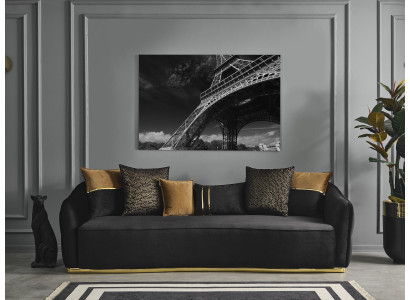 Sofa czteroosobowa Chesterfield o nowoczesnym designie 4 miejsca do siedzenia Materiał sofy Poliester Niebieski Nowość