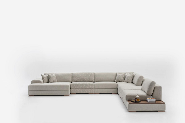 Sofy U Shape Nowoczesny Design Meble Luksusowy Salon Szary Narożnikowa kanapa Nowość