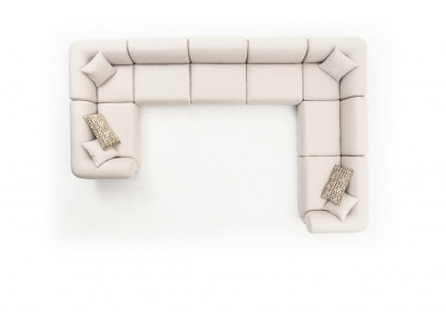 Sofa Kształt U Salon Luksus Żywy krajobraz Design Podkładka Narożnikowa kanapa Meble