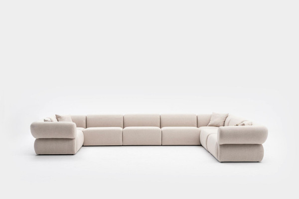 Sofa Kształt U Salon Luksus Żywy krajobraz Design Podkładka Narożnikowa kanapa Meble