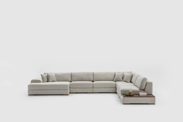 Sofa Kanapa Salon Narożnikowa kanapa Nowoczesny Design Meble Kształt U Sofa materiałowa